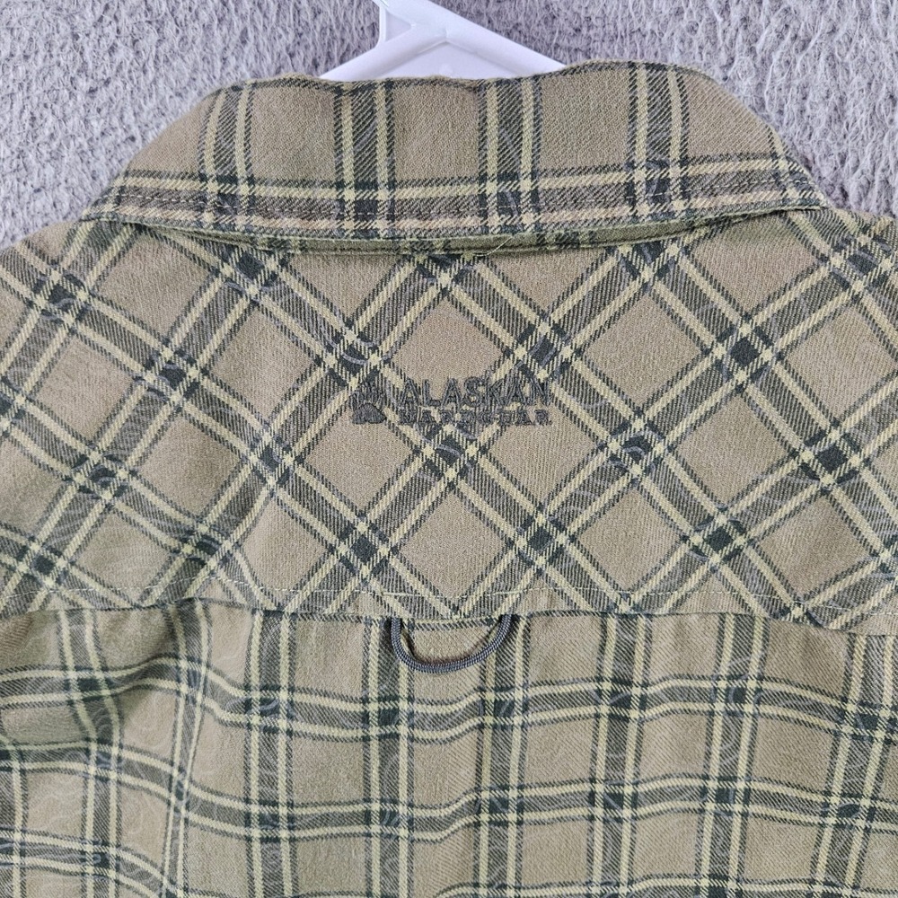 Alaskan Hardgear Duluth Mens 2XL Plaid Button Down Shirt Untucked Olive Green - Picture 8 of 11